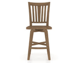 Canadel Swivel Counter Stool 7351 in Wood Seat and 25 Pecan Washed, front view