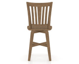 Canadel Swivel Counter Stool 7351 in Wood Seat and 25 Pecan Washed, back view