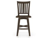 Canadel Swivel Counter Stool 7351 in Wood Seat and 29 Hazelnut Washed, front view