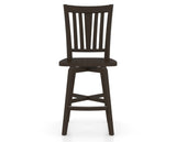 Canadel Swivel Counter Stool 7351 in Wood Seat and 59 Davy's Grey, front view