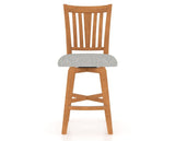 Canadel Swivel Counter Stool 7351 in 7C Fabric and 01 Honey Washed, front view