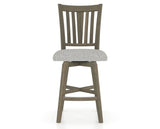 Canadel Swivel Counter Stool 7351 in 7C Fabric and 08 Shadow, front view
