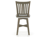 Canadel Swivel Counter Stool 7351 in 7C Fabric and 08 Shadow, back view