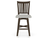 Canadel Swivel Counter Stool 7351 in 7C Fabric and 29 Hazelnut Washed, front view