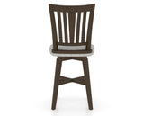 Canadel Swivel Counter Stool 7351 in 7C Fabric and 29 Hazelnut Washed, back view