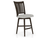 Canadel Swivel Counter Stool 7351 in 7C Fabric and 59 Davy's Grey, three-quarter view