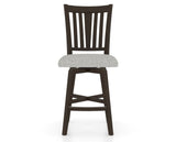 Canadel Swivel Counter Stool 7351 in 7C Fabric and 59 Davy's Grey, front view