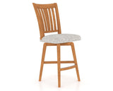 Canadel Swivel Counter Stool 7351 in FP Crypton® and 01 Honey Washed, three-quarter view