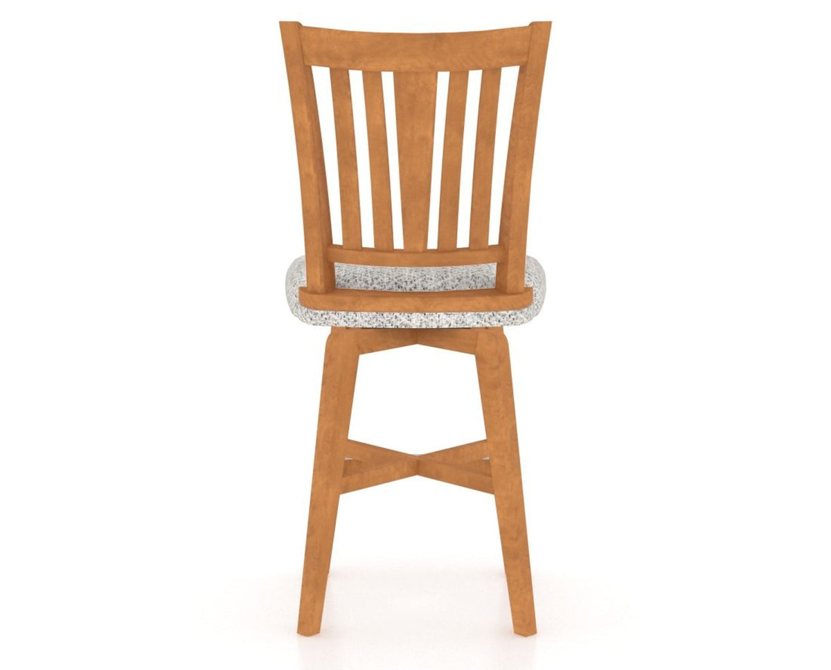 Canadel Swivel Counter Stool 7351 in FP Crypton® and 01 Honey Washed, back view