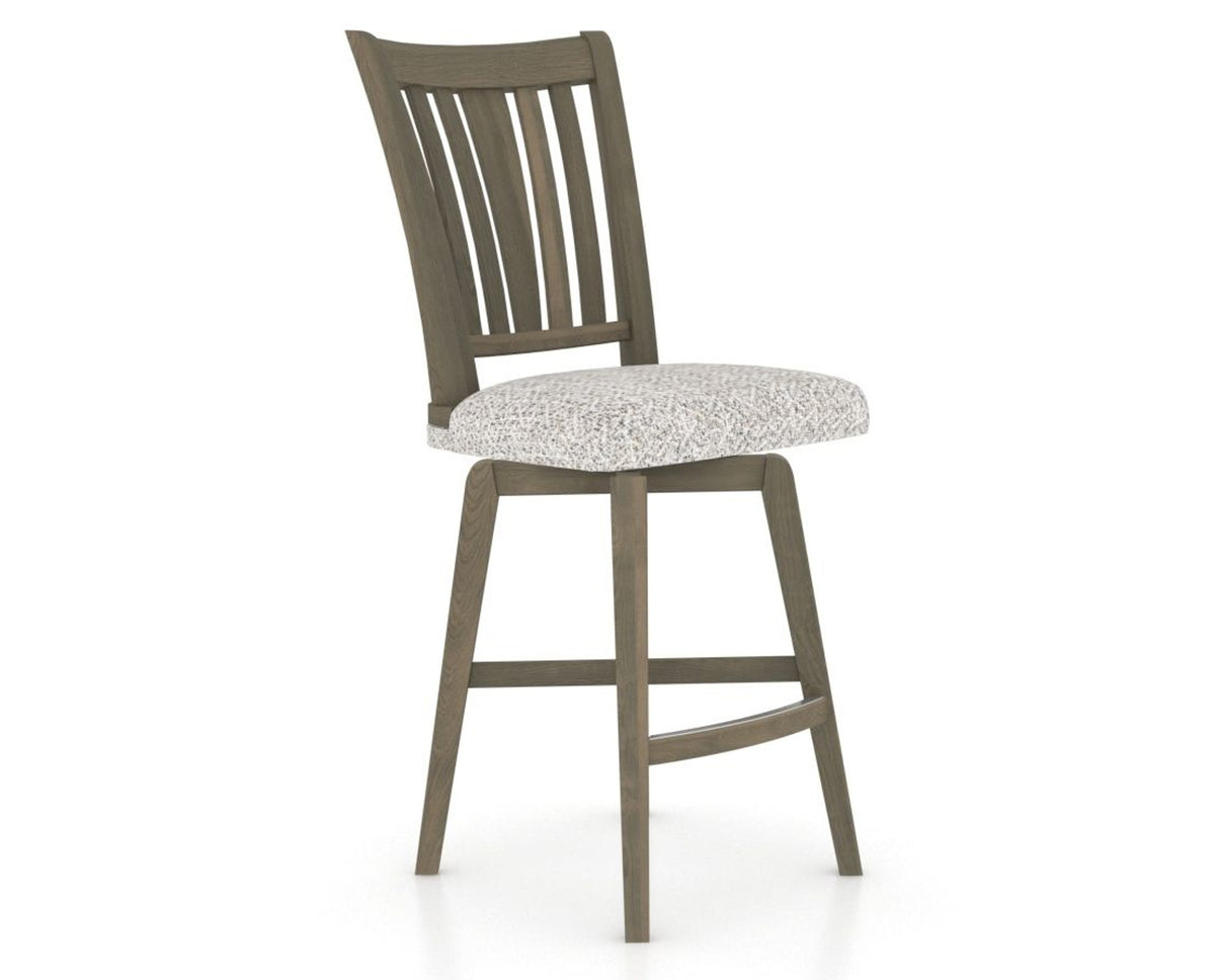 Canadel Swivel Counter Stool 7351 in FP Crypton® and 08 Shadow, three-quarter view