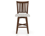 Canadel Swivel Counter Stool 7351 in FP Crypton® and 19 Cognac Washed, front view