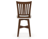 Canadel Swivel Counter Stool 7351 in FP Crypton® and 19 Cognac Washed, back view