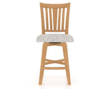 Canadel Swivel Counter Stool 7351 in FP Crypton® and 20 Caramel Washed, front view