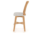 Canadel Swivel Counter Stool 7351 in FP Crypton® and 20 Caramel Washed, side view