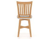 Canadel Swivel Counter Stool 7351 in FP Crypton® and 20 Caramel Washed, back view