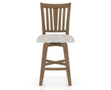 Canadel Swivel Counter Stool 7351 in FP Crypton® and 25 Pecan Washed, front view