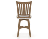 Canadel Swivel Counter Stool 7351 in FP Crypton® and 25 Pecan Washed, back view
