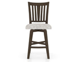 Canadel Swivel Counter Stool 7351 in FP Crypton® and 29 Hazelnut Washed, front view