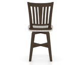 Canadel Swivel Counter Stool 7351 in FP Crypton® and 29 Hazelnut Washed, back view