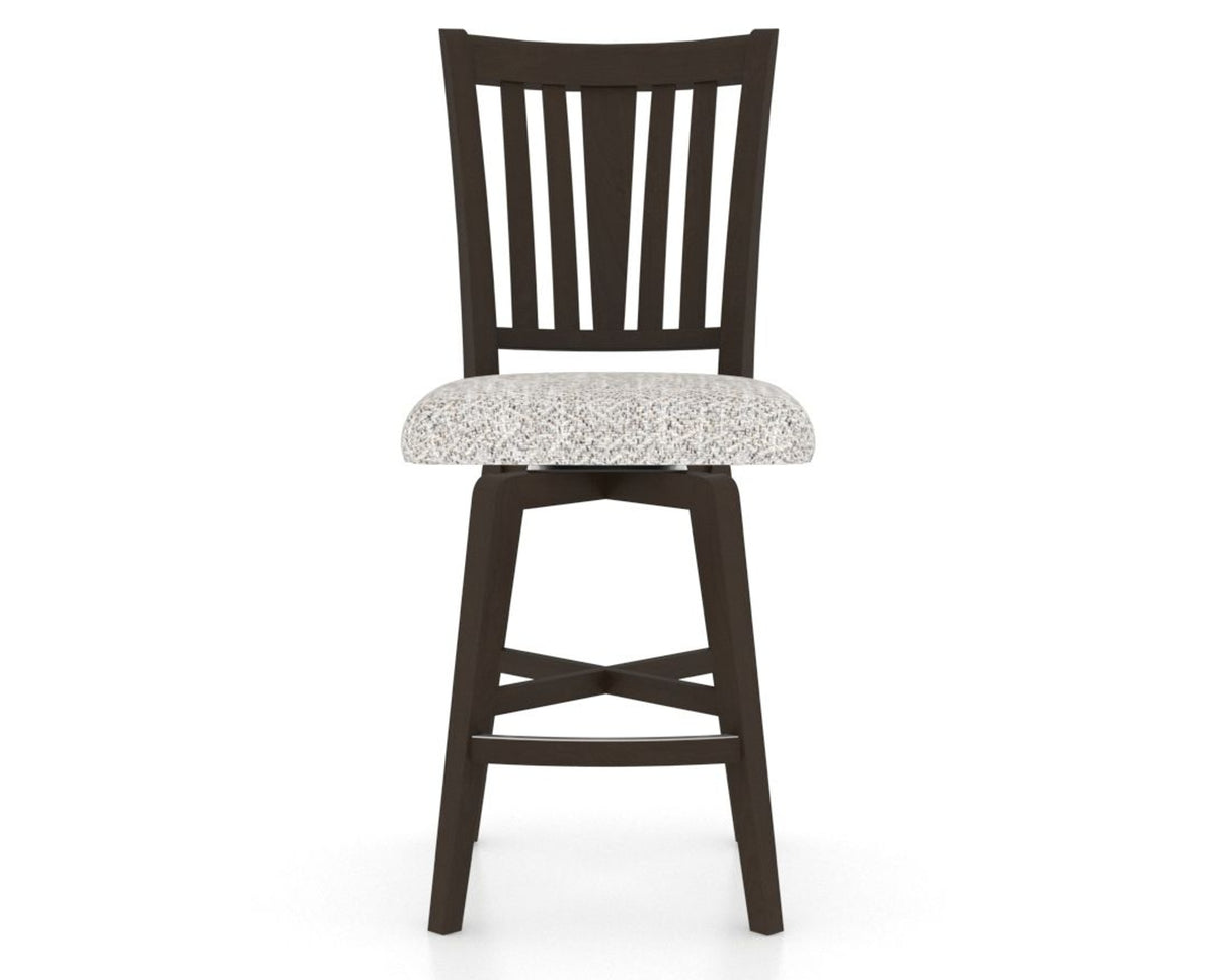 Canadel Swivel Counter Stool 7351 in FP Crypton® and 59 Davy's Grey, front view