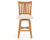 Canadel Swivel Counter Stool 7351 in FT InsideOut® and 01 Honey Washed, front view