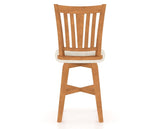 Canadel Swivel Counter Stool 7351 in FT InsideOut® and 01 Honey Washed, back view