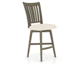 Canadel Swivel Counter Stool 7351 in FT InsideOut® and 08 Shadow, three-quarter view