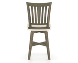Canadel Swivel Counter Stool 7351 in FT InsideOut® and 08 Shadow, back view