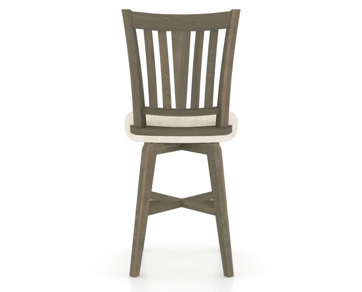 Canadel Swivel Counter Stool 7351 in FT InsideOut® and 08 Shadow, back view