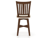 Canadel Swivel Counter Stool 7351 in FT InsideOut® and 19 Cognac Washed, back view