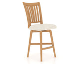 Canadel Swivel Counter Stool 7351 in FT InsideOut® and 20 Caramel Washed, three-quarter view