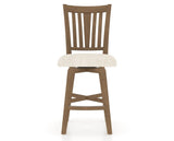 Canadel Swivel Counter Stool 7351 in FT InsideOut® and 25 Pecan Washed, front view