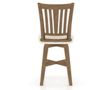 Canadel Swivel Counter Stool 7351 in FT InsideOut® and 25 Pecan Washed, back view