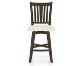 Canadel Swivel Counter Stool 7351 in FT InsideOut® and 29 Hazelnut Washed, front view