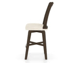 Canadel Swivel Counter Stool 7351 in FT InsideOut® and 29 Hazelnut Washed, side view