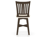 Canadel Swivel Counter Stool 7351 in FT InsideOut® and 29 Hazelnut Washed, back view