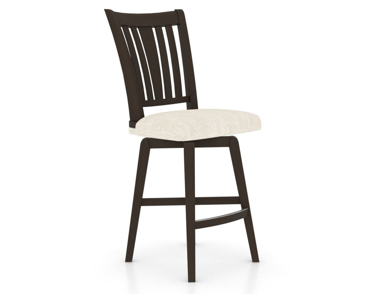 Canadel Swivel Counter Stool 7351 in FT InsideOut® and 59 Davy's Grey, three-quarter view