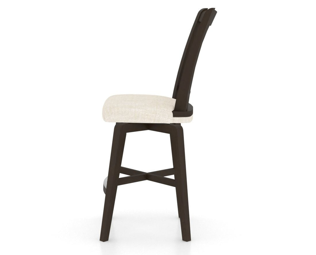 Canadel Swivel Counter Stool 7351 in FT InsideOut® and 59 Davy's Grey, side view