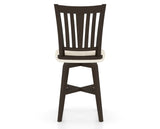 Canadel Swivel Counter Stool 7351 in FT InsideOut® and 59 Davy's Grey, back view