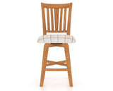 Canadel Swivel Counter Stool 7351 in OZ Fabric and 01 Honey Washed, front view