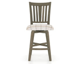 Canadel Swivel Counter Stool 7351 in OZ Fabric and 08 Shadow, front view