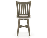 Canadel Swivel Counter Stool 7351 in OZ Fabric and 08 Shadow, back view