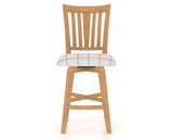Canadel Swivel Counter Stool 7351 in OZ Fabric and 20 Caramel Washed, front view