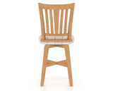 Canadel Swivel Counter Stool 7351 in OZ Fabric and 20 Caramel Washed, back view