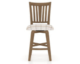 Canadel Swivel Counter Stool 7351 in OZ Fabric and 25 Pecan Washed, front view