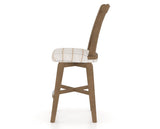 Canadel Swivel Counter Stool 7351 in OZ Fabric and 25 Pecan Washed, side view