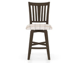 Canadel Swivel Counter Stool 7351 in OZ Fabric and 29 Hazelnut Washed, front view