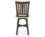 Canadel Swivel Counter Stool 7351 in OZ Fabric and 29 Hazelnut Washed, back view