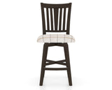 Canadel Swivel Counter Stool 7351 in OZ Fabric and 59 Davy's Grey, front view