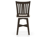 Canadel Swivel Counter Stool 7351 in OZ Fabric and 59 Davy's Grey, back view